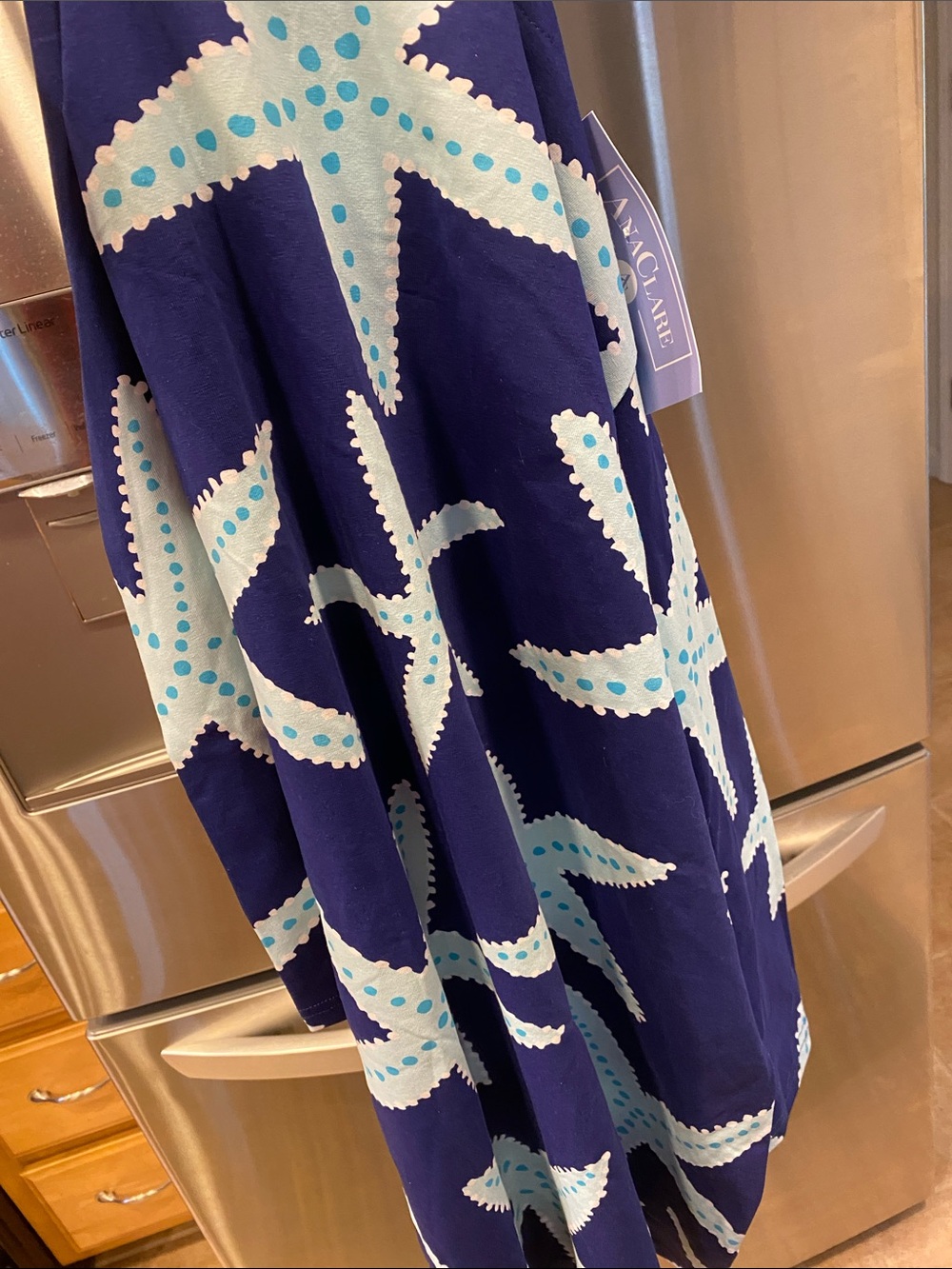 NWT AnaClare Courtney Dress Small Seastar Sea-life Starfish Ocean - Picture 15 of 16